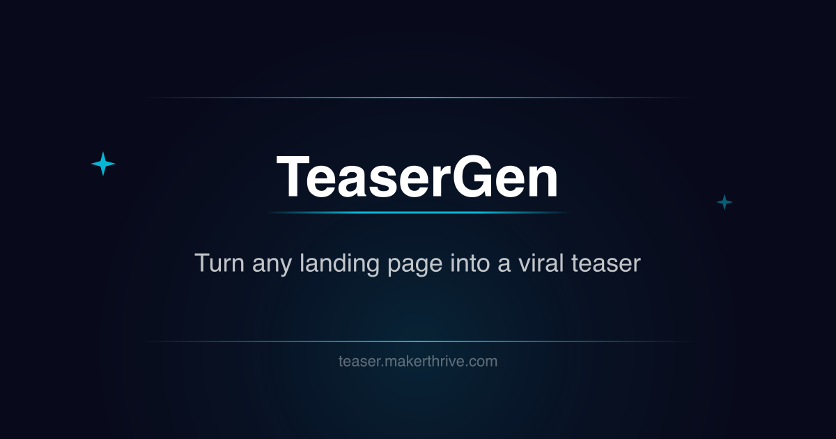 teaser.makerthrive.com image